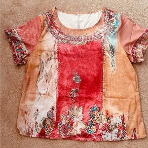 Chic Women's Floral Patchwork Blouse